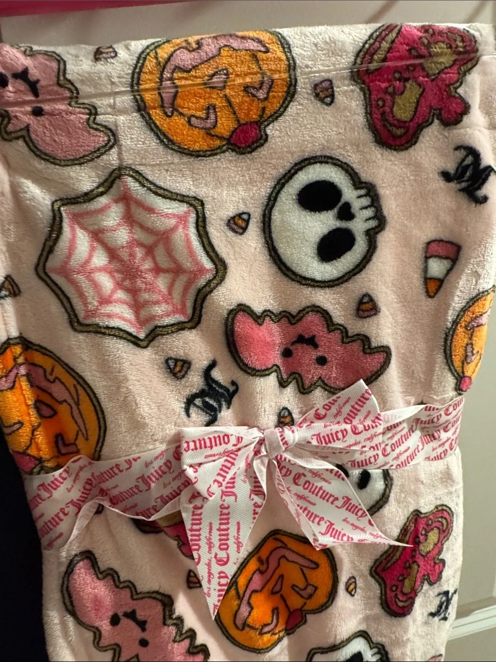Juicy Couture Pink Halloween Throw Blanket